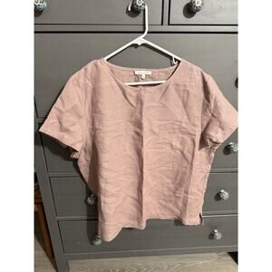 Menique Linen Lagenlook Burnt Pink Top XXL NWOT